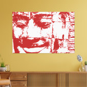 Khmer Stone Face ... Bayon Temple, Cambodia Canvas (Insitu (Woonkamer))