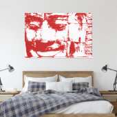 Khmer Stone Face ... Bayon Temple, Cambodia Canvas (Insitu (Slaapkamer))