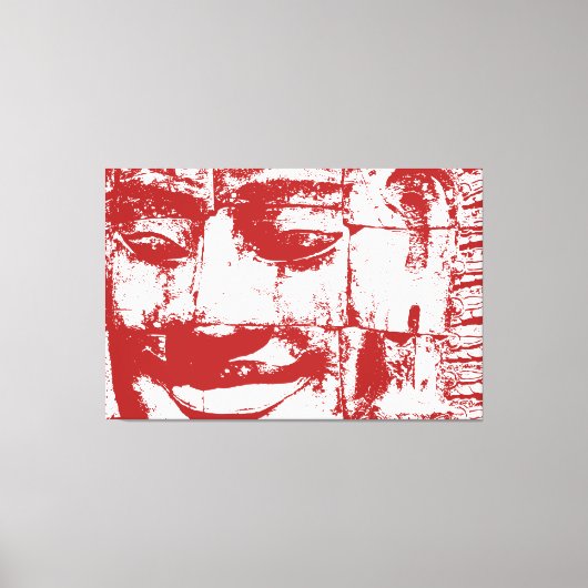 Khmer Stone Face ... Bayon Temple, Cambodia Canvas (Voorkant)