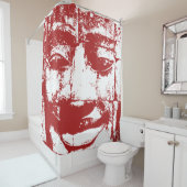 Khmer Stone Face ... Bayon Temple, Cambodia Shower Douchegordijn (In situ)