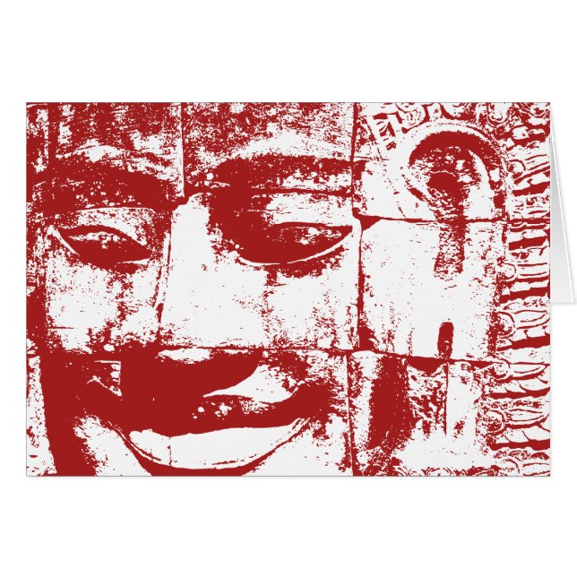 Khmer Stone Face ... Bayon Temple, Cambodja (Voorkant Horizontaal)