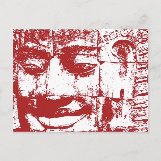 Khmer Stone Face ... Bayon Temple, Cambodja Briefkaart (Voorkant)