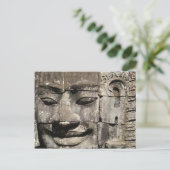 Khmer Stone Face ... Bayon Temple, Cambodja Briefkaart (Staand voorkant)