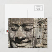 Khmer Stone Face ... Bayon Temple, Cambodja Briefkaart (Voorkant / Achterkant)