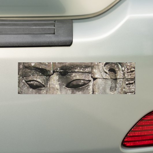 Khmer Stone Face ... Bayon Temple, Cambodja Bumpersticker (Op auto)