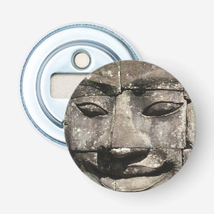 Khmer Stone Face ... Bayon Temple, Cambodja Button Flesopener
