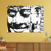 Khmer Stone Face ... Bayon Temple, Cambodja Canvas Afdruk (Insitu (Woonkamer))