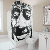 Khmer Stone Face ... Bayon Temple, Cambodja Douchegordijn (In situ)