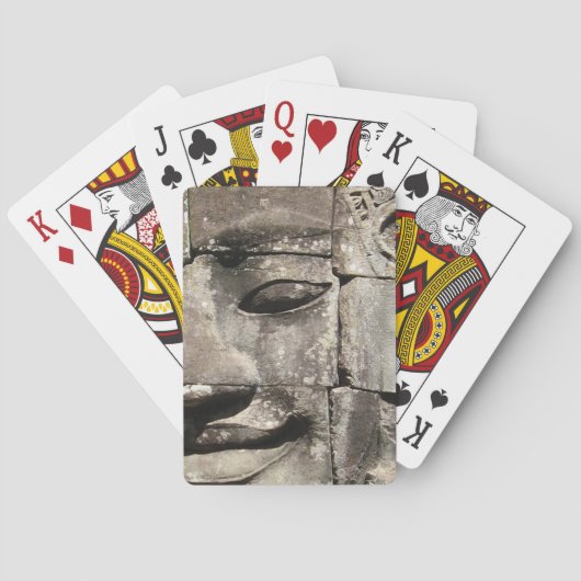 Khmer Stone Face ... Bayon Temple, Cambodja Pokerkaarten (Achterkant)