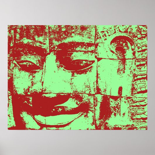 Khmer Stone Face ... Bayon Temple, Cambodja Poster (Voorkant)
