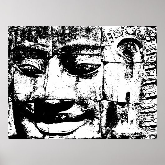 Khmer Stone Face ... Bayon Temple, Cambodja Poster (Voorkant)