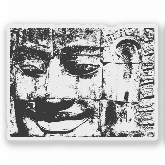 Khmer Stone Face ... Bayon Temple, Cambodja Sticker (Voorkant)