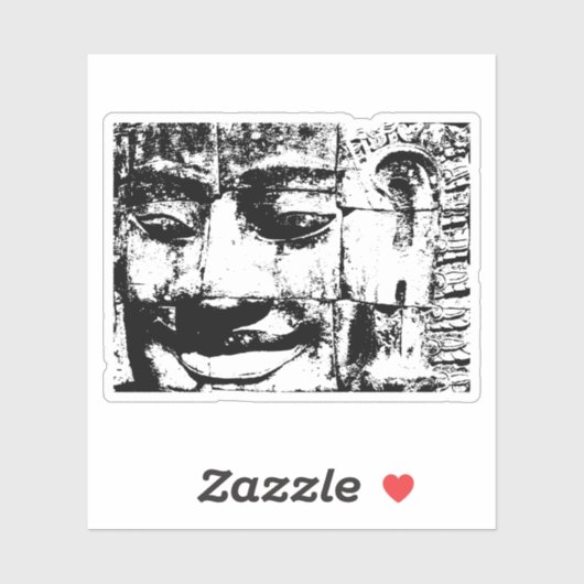 Khmer Stone Face ... Bayon Temple, Cambodja Sticker (Vel)