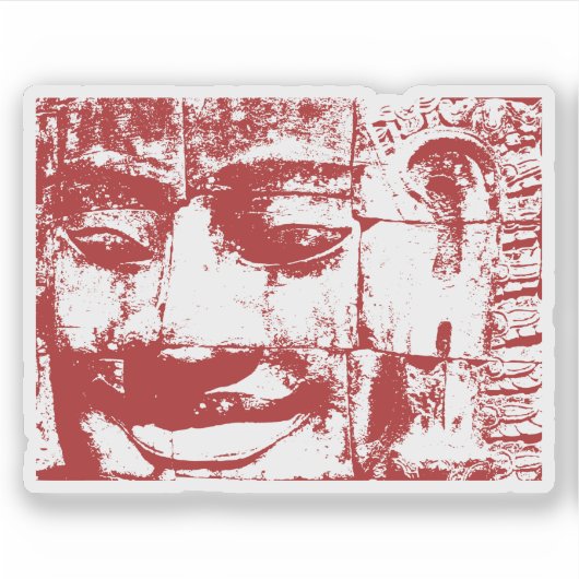 Khmer Stone Face ... Bayon Temple, Cambodja Sticker (Voorkant)
