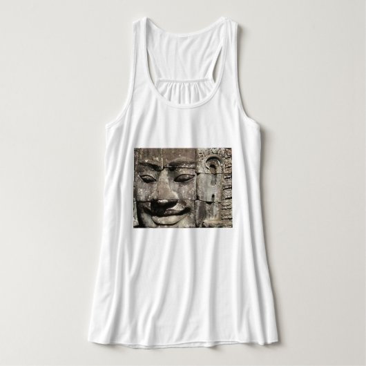 Khmer Stone Face ... Bayon Temple, Cambodja Tanktop (Design voorkant)