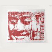 Khmer Stone Face ... Bayon Temple, Cambodja Tapest Wandkleed (Voorkant (horizontaal))