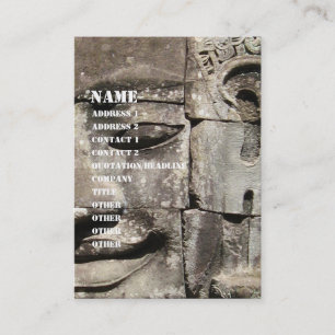 Khmer Stone Face ... Bayon Temple, Cambodja Visitekaartje