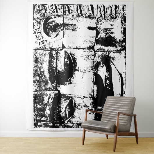 Khmer Stone Face ... Bayon Temple, Cambodja Wandkleed (In situ)