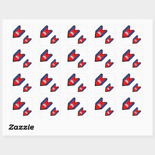 KHMER VIERKANTE STICKER (Vel)