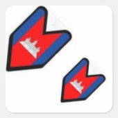 KHMER VIERKANTE STICKER (Voorkant)