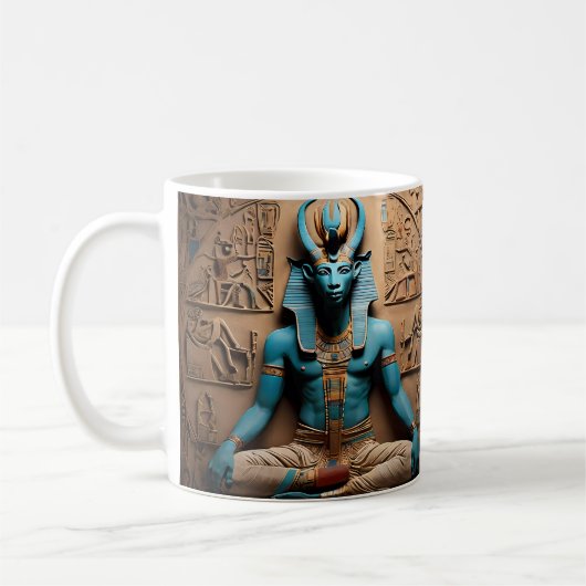 Khnum de oude Egyptische god van de schepping  Koffiemok (Links)