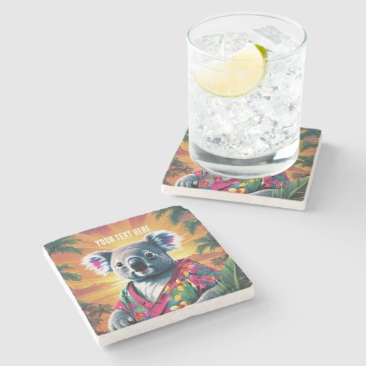 khoala stenen onderzetter (Zijkant)