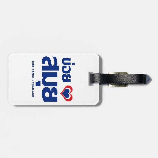 Khoi Huk (I Heart / Love) Koh Samui ❤ Thailand Bagagelabel (Achterkant horizontaal)