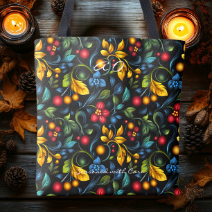 Khokhloma Botanische – Volkskundige Bladeren en Be Tote Bag