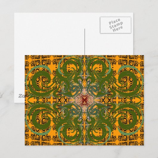 Khokhloma Exotique Briefkaart (Voorkant / Achterkant)