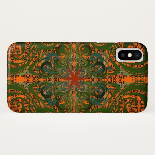 Khokhloma Exotique iPhone Case (Achterkant (horizontaal))