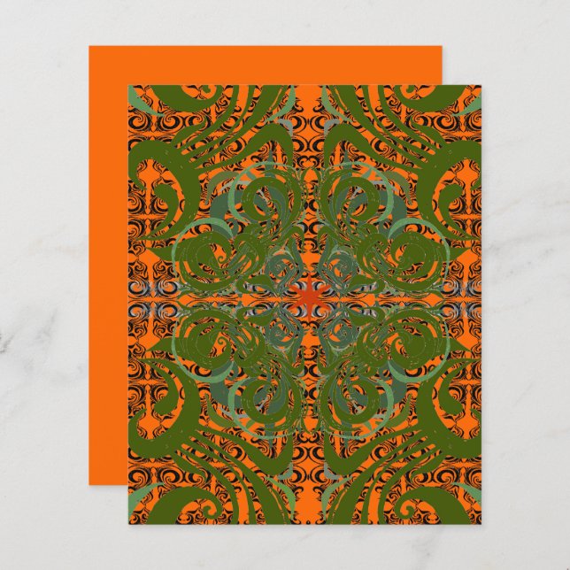 Khokhloma Exotique patroon (Voorkant / Achterkant)