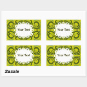 Khokhloma Exotique Rechthoekige Sticker (Vel)