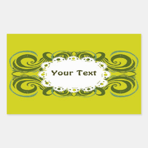 Khokhloma Exotique Rechthoekige Sticker