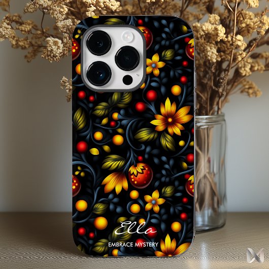 Khokhloma Floral Elegance - Moderne draai aan kuns Case-Mate iPhone Case