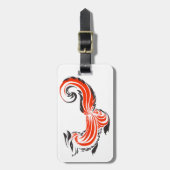 Khokhloma Fox. Bagagelabel (Voorkant verticaal)