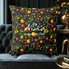 Khokhloma-geïnspireerde bloemsierontwerp decoratie kussen