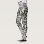Khokhloma Muted Seaweed Pattern Leggings (Links)