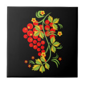 Khokhloma-patroon Tegeltje (Voorkant)