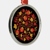 Khokhloma, Russisch kerstkerstversiering Metalen Ornament (Rechts)