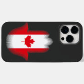 KHOMSSA Met Canadese vlag Case-Mate iPhone Case (Achterkant (horizontaal))