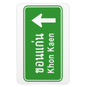 Khon Kaen Ahead ⚠ Thai Highway Traffic Sign ⚠ Magneet (Verticaal)