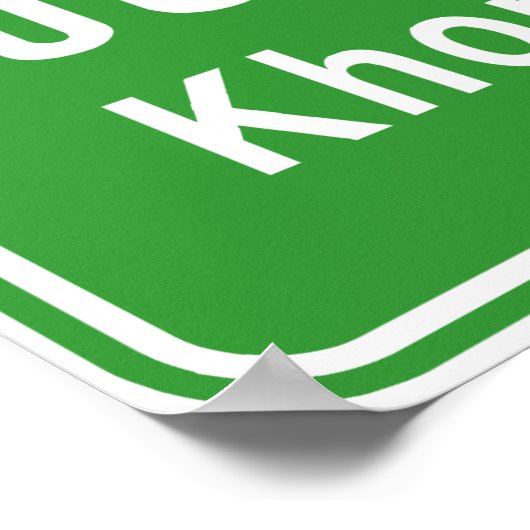 Khon Kaen Ahead ⚠ Thai Highway Traffic Sign ⚠ Poster (Hoek)