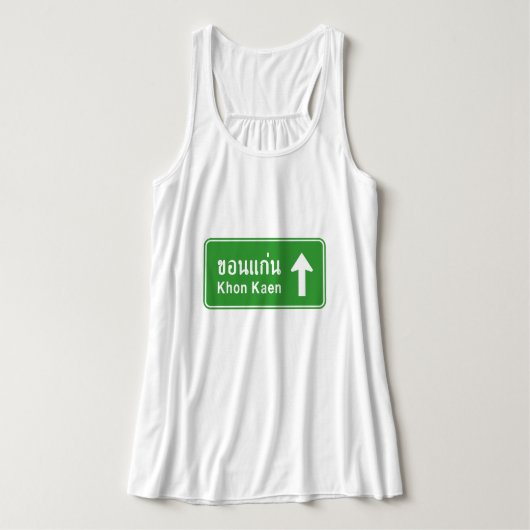 Khon Kaen Ahead ⚠ Thai Highway Traffic Sign ⚠ Tanktop (Design voorkant)