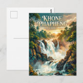 Khone Phapheng-watervallen Laos Briefkaart (Voorkant / Achterkant)