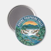Khone Phapheng-watervallen Laos Magneet (Voorkant / Achterkant)