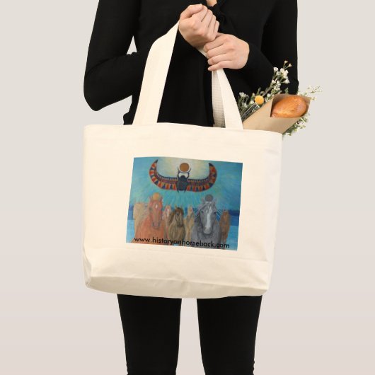 Khonsu en Re leiden de paarden van de koning. Grote Tote Bag (Voorkant (product))