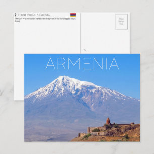 Khor Virap, Armenië Reisansichtkaart Briefkaart