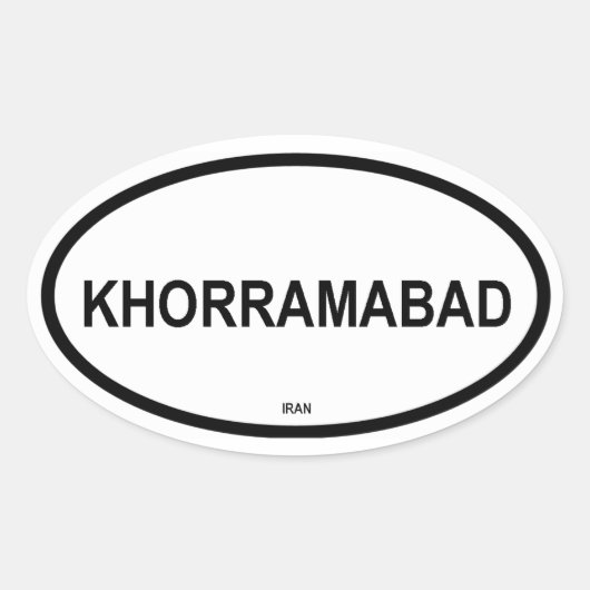 KHORRAMABAD OVALE STICKER (Voorkant)