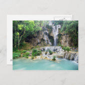 Khoung Si Herfsten, Forest Waterfall, Laos Briefkaart (Voorkant / Achterkant)