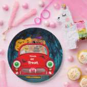 Khow-hondrijdende auto-ondiepe halloween papieren bordje (Feest)